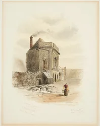 Torre de Plummer, rua de Croft, Newcastle em cima de Tyne (bodycolour)